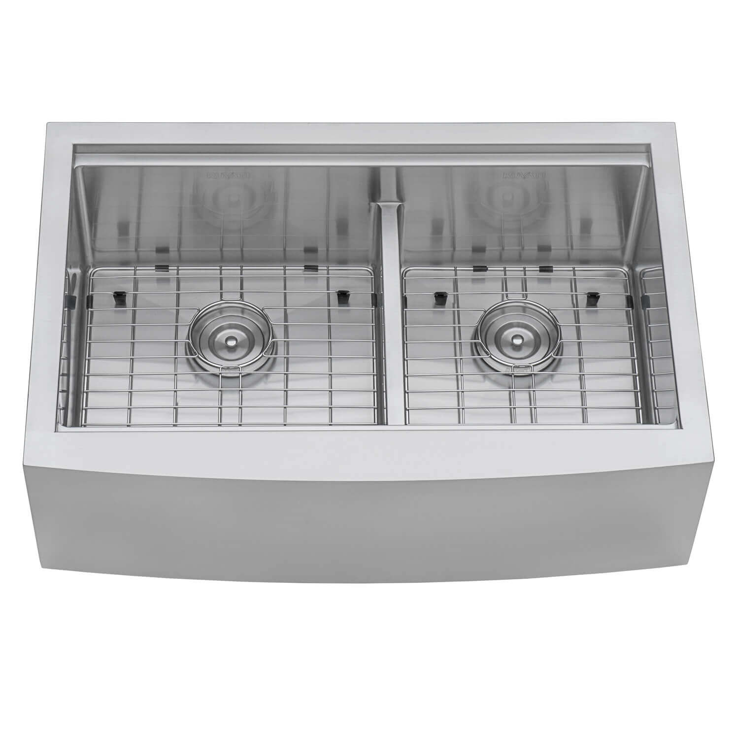 Alternative View of Ruvati Verona 33" Stainless Steel Workstation Apron-front Farmhouse Sink, 60/40 Low Divide Double Bowl, 16 Gauge, RVH9201