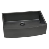 Alternative View of Ruvati Terraza 30" Stainless Steel Apron-front Farmhouse Sink, Gunmetal Matte Black, 16 Gauge, RVH9660BL