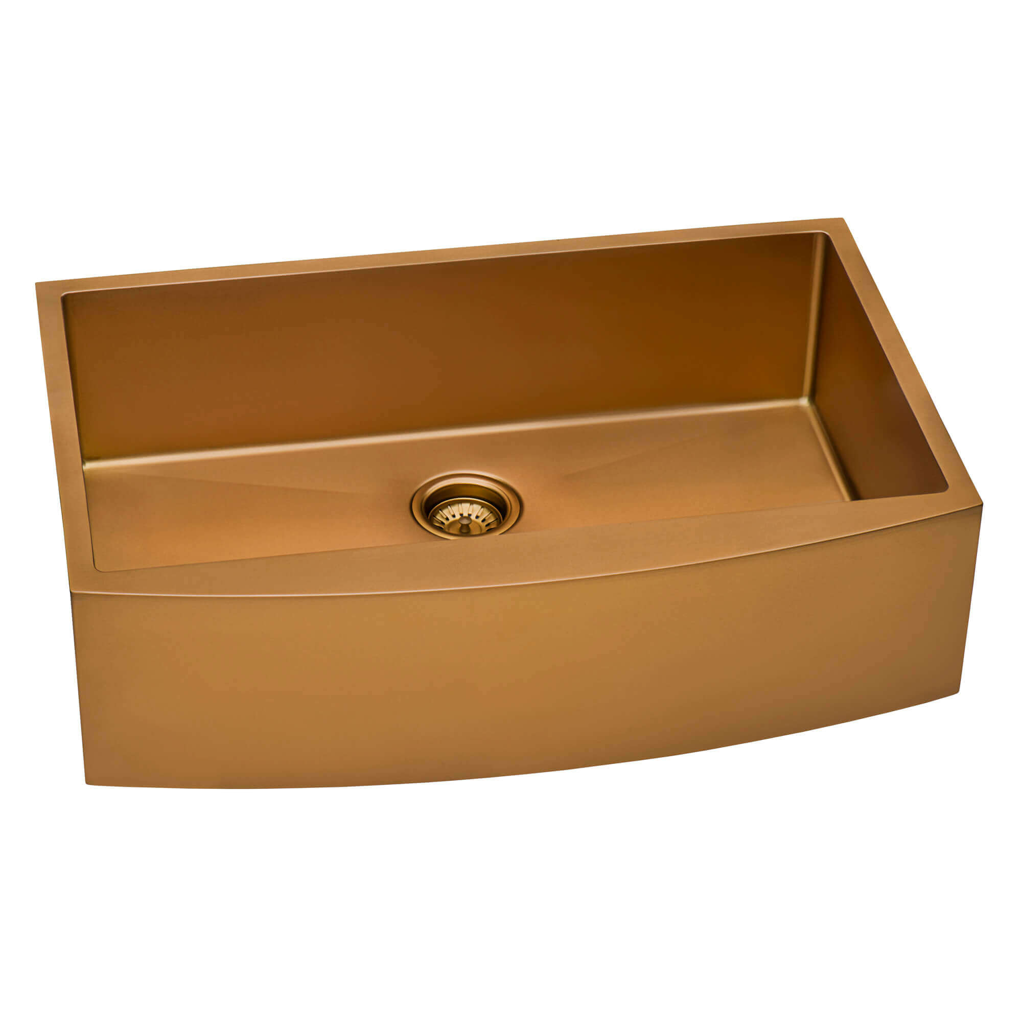 Alternative View of Ruvati Terraza 33" Stainless Steel Apron-front Farmhouse Sink, Copper Tone Matte Bronze, 16 Gauge, RVH9733CP