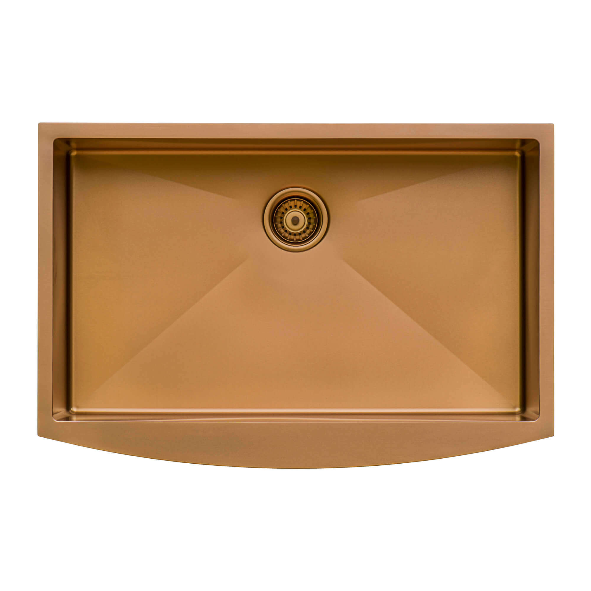 Alternative View of Ruvati Terraza 33" Stainless Steel Apron-front Farmhouse Sink, Copper Tone Matte Bronze, 16 Gauge, RVH9733CP