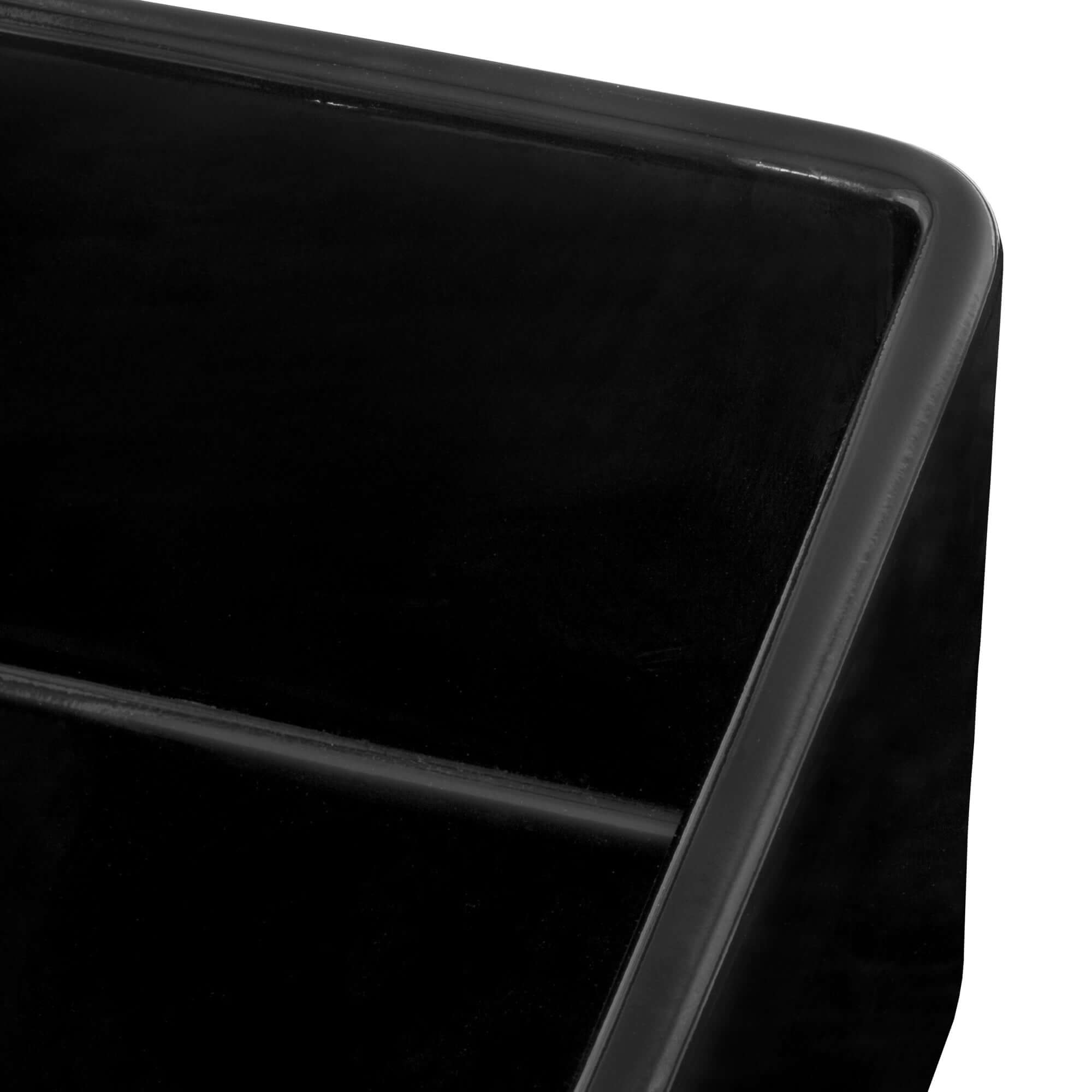 Alternative View of Ruvati Fiamma 33" Reversible Fireclay Apron-front Farmhouse Sink, Glossy Black, RVL2300BK