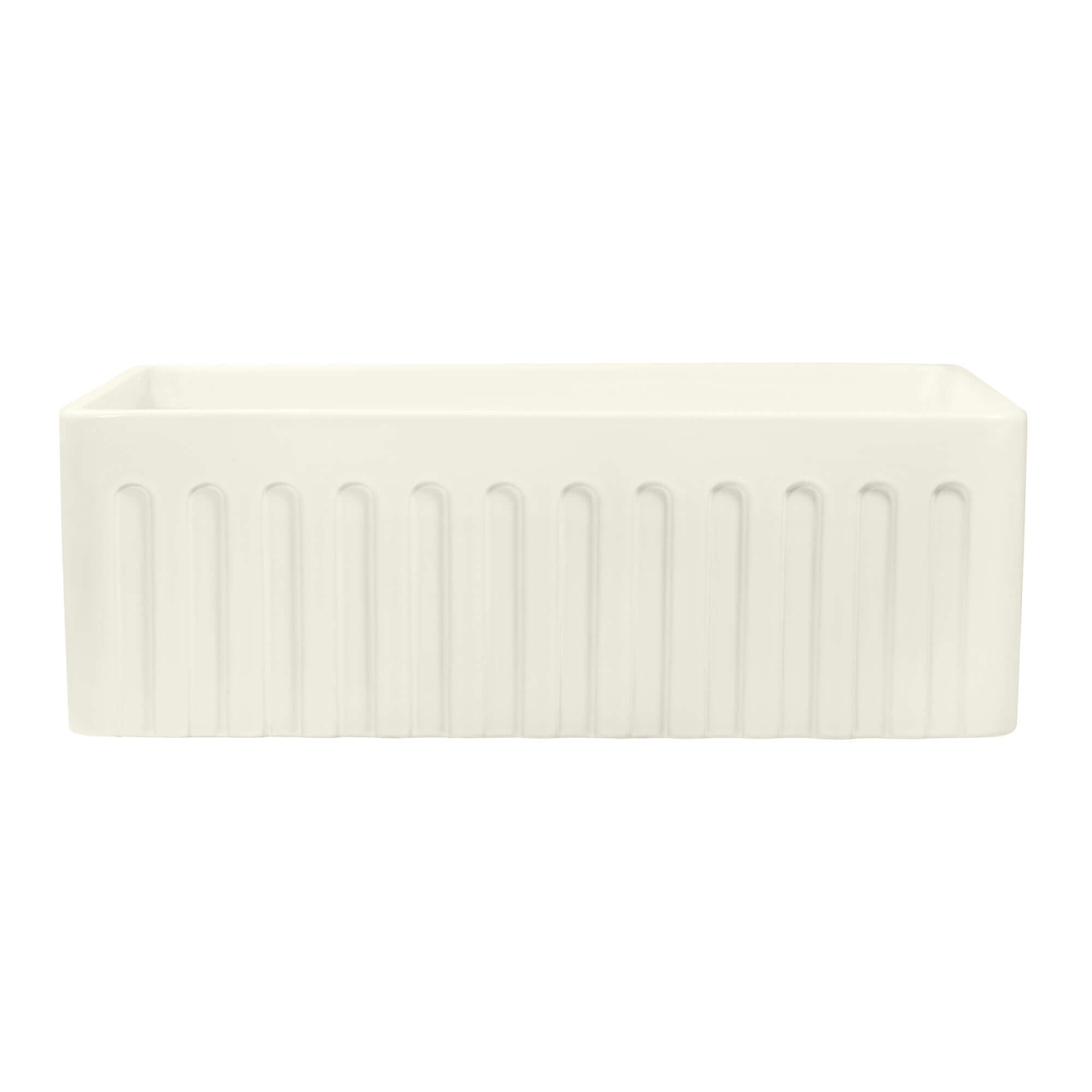 Alternative View of Ruvati Fiamma 33" Reversible Fireclay Apron-front Farmhouse Sink, Biscuit, RVL2300BS