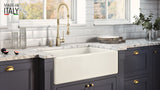 Alternative View of Ruvati Fiamma 33" Reversible Fireclay Apron-front Farmhouse Sink, Biscuit, RVL2300BS