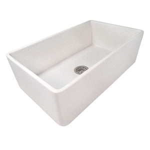 Alternate Image for Ruvati Fiamma 33" Reversible Fireclay Apron-front Farmhouse Sink, Crackled White, RVL2300CR