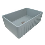 Alternative View of Ruvati Fiamma 33" Reversible Fireclay Apron-front Farmhouse Sink, Horizon Gray, RVL2300GR