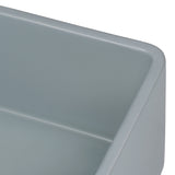 Alternative View of Ruvati Fiamma 33" Reversible Fireclay Apron-front Farmhouse Sink, Horizon Gray, RVL2300GR