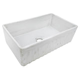 Alternative View of Ruvati Fiamma 33" Reversible Fireclay Apron-front Farmhouse Sink, Distressed White, RVL2300SW