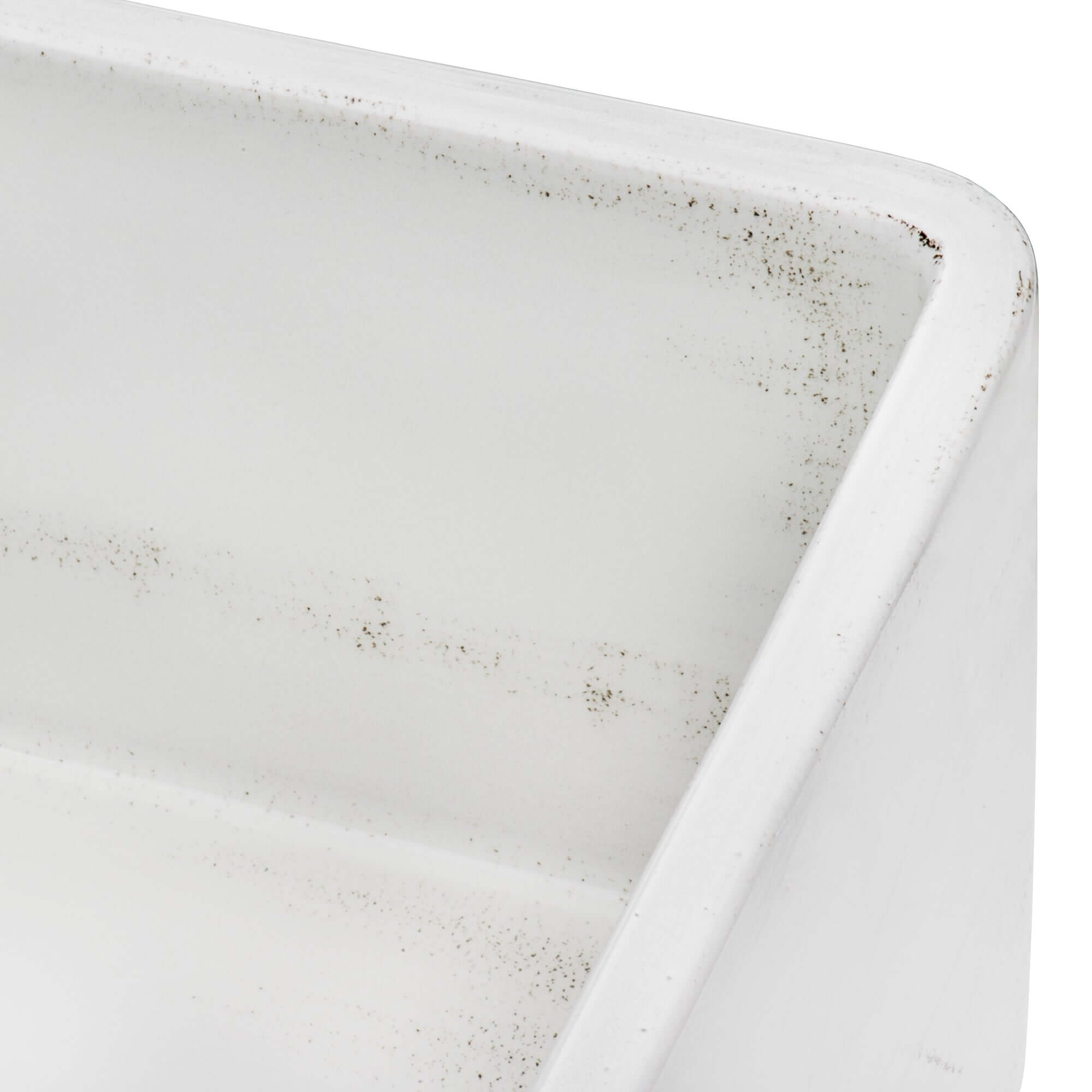 Alternative View of Ruvati Fiamma 33" Reversible Fireclay Apron-front Farmhouse Sink, Distressed White, RVL2300SW