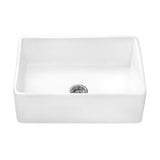 Alternative View of Ruvati Fiamma 33" Reversible Fireclay Apron-front Farmhouse Sink, White, RVL2300WH