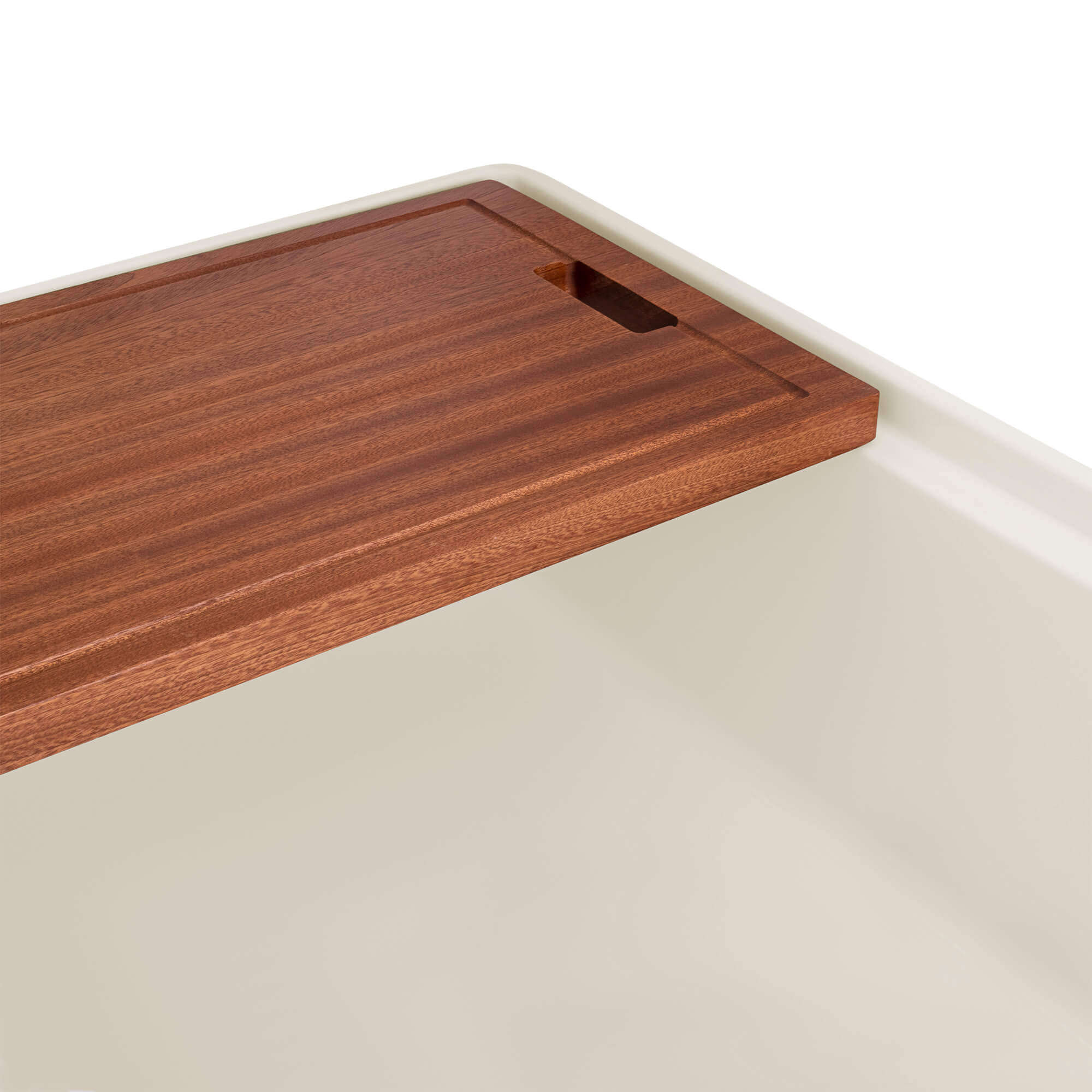 Alternative View of Ruvati Fiore 33 inch Fireclay Workstation Farmhouse Kitchen Sink Apron Front Single Bowl Biscuit Sand, RVL2387BS