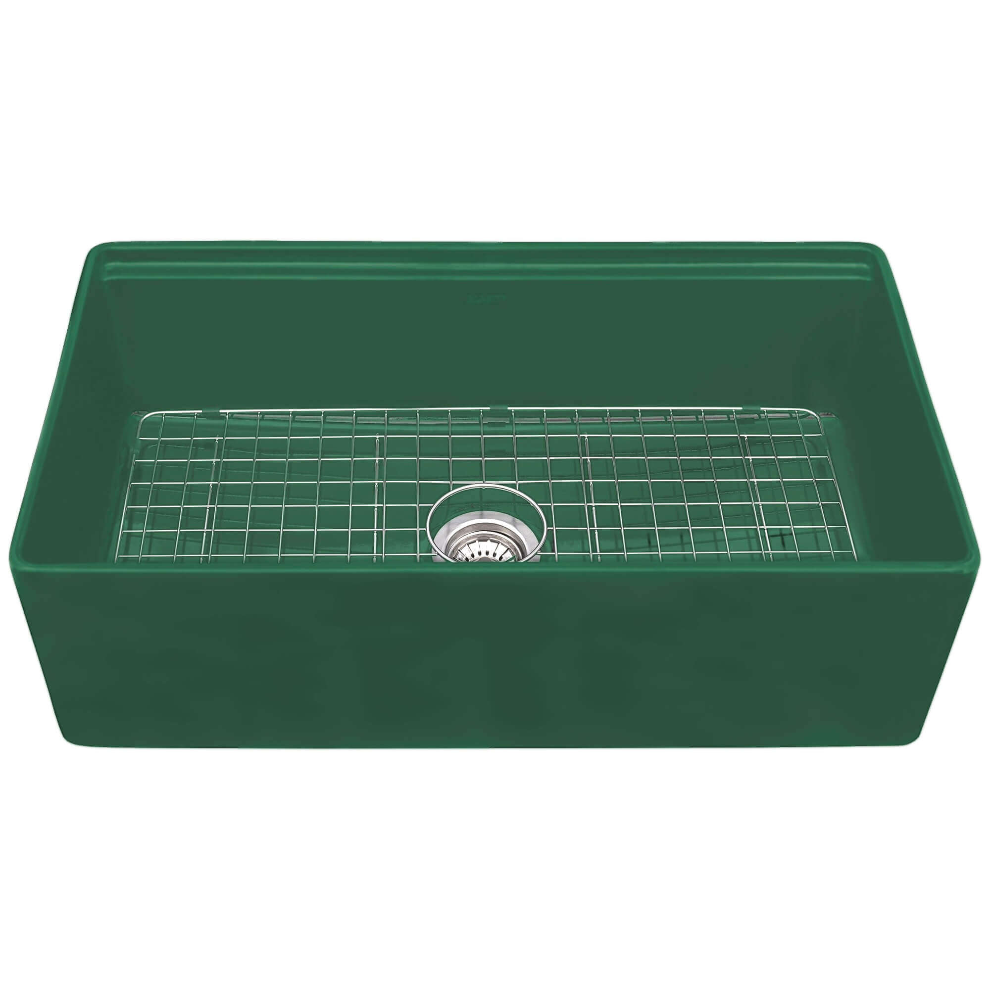 Alternative View of Ruvati Fiore 33 inch Fireclay Workstation Emerald Green Farmhouse Kitchen Sink Apron Front Single Bowl, RVL2387EG