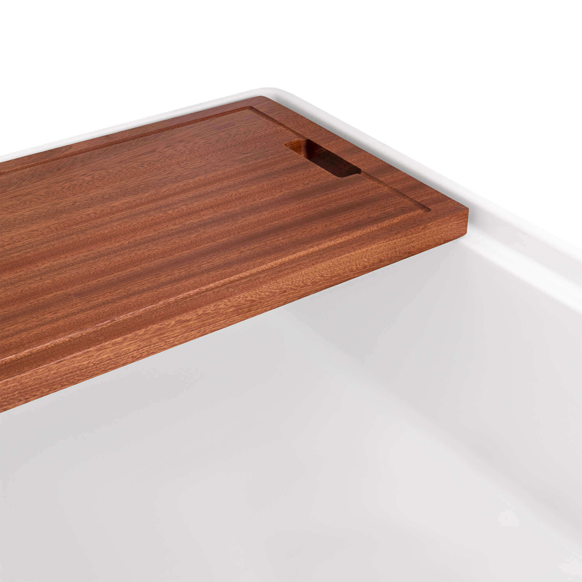 Alternative View of Ruvati Fiore 33" Fireclay Workstation Apron-front Farmhouse Sink, RVL2387WH