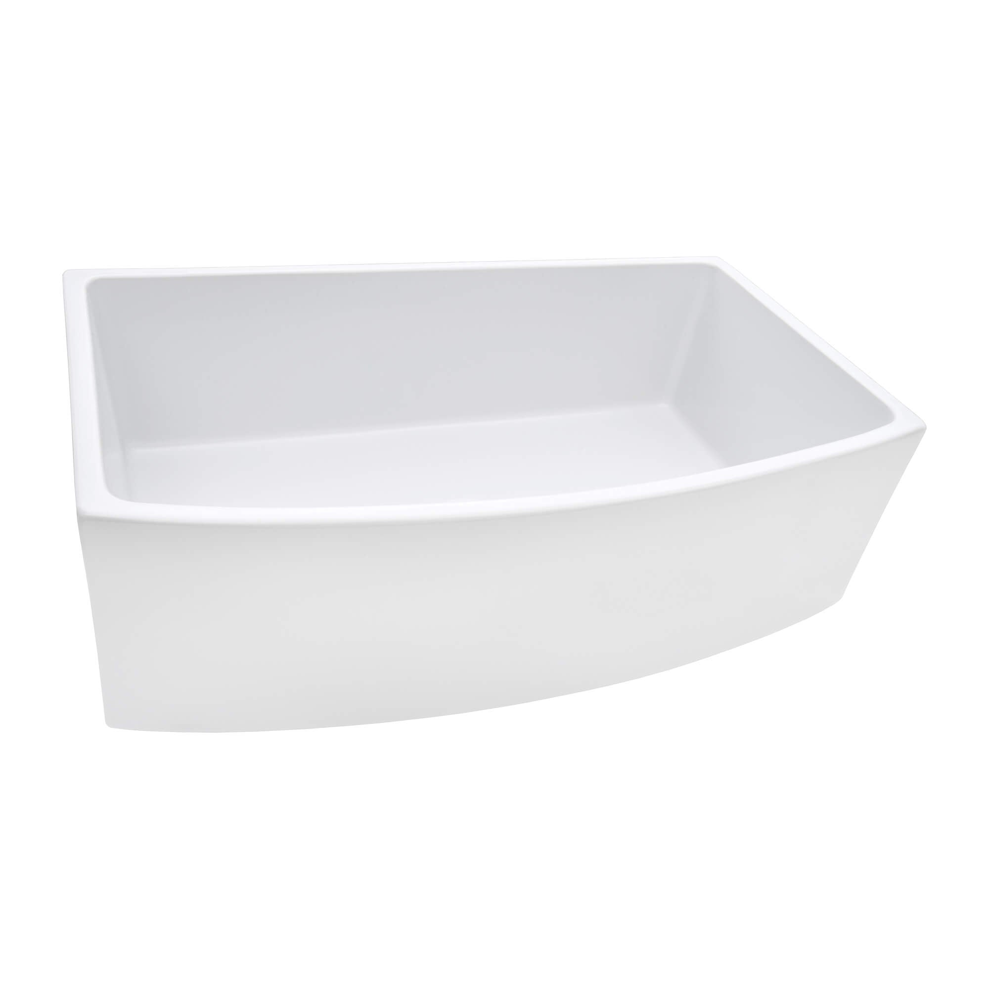Alternative View of Ruvati Fiamma 33" Fireclay Farmhouse Sink, White, RVL2398WH