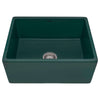 Ruvati Fiamma 23-inch Fireclay Farmhouse Kitchen Laundry Utility Sink Single Bowl, Emerald Green, RVL2468EG