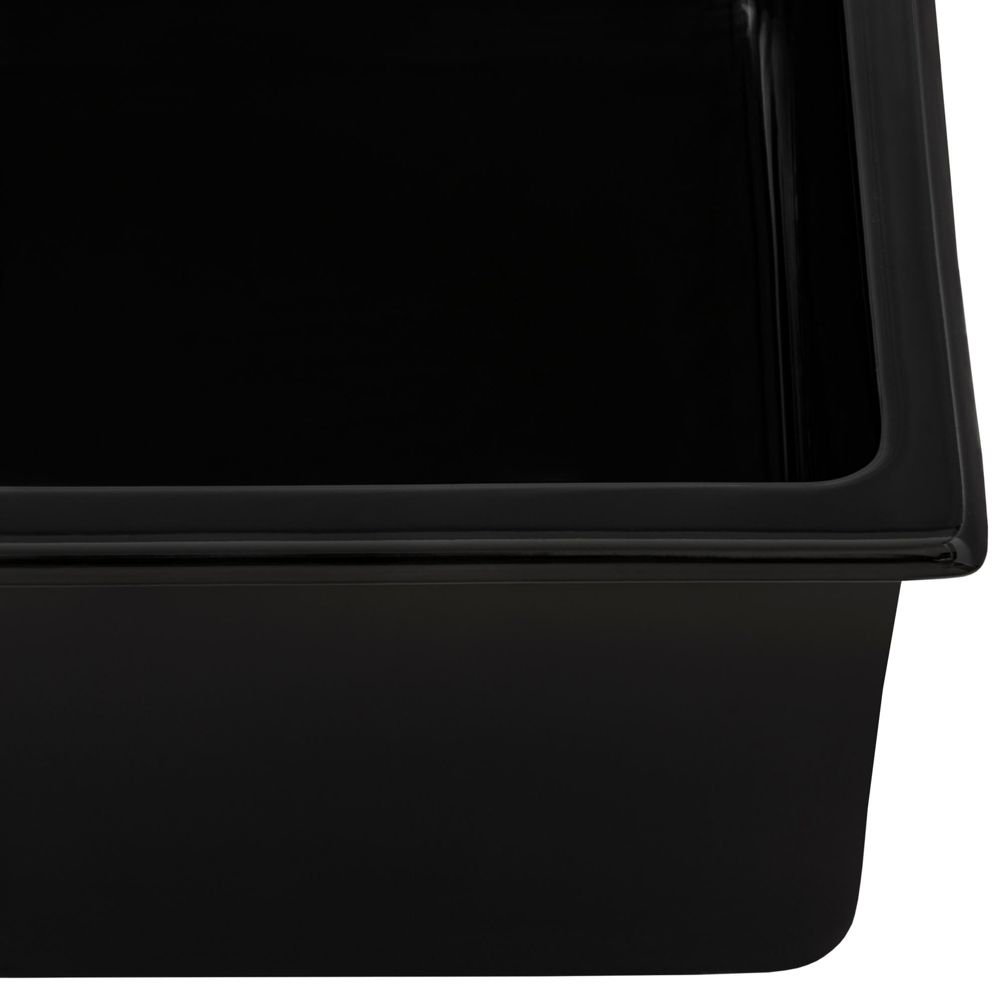 Alternative View of Ruvati Fiamma 27-inch Fireclay Undermount / Drop-in Topmount Kitchen Sink Single Bowl, Black, RVL2707BK