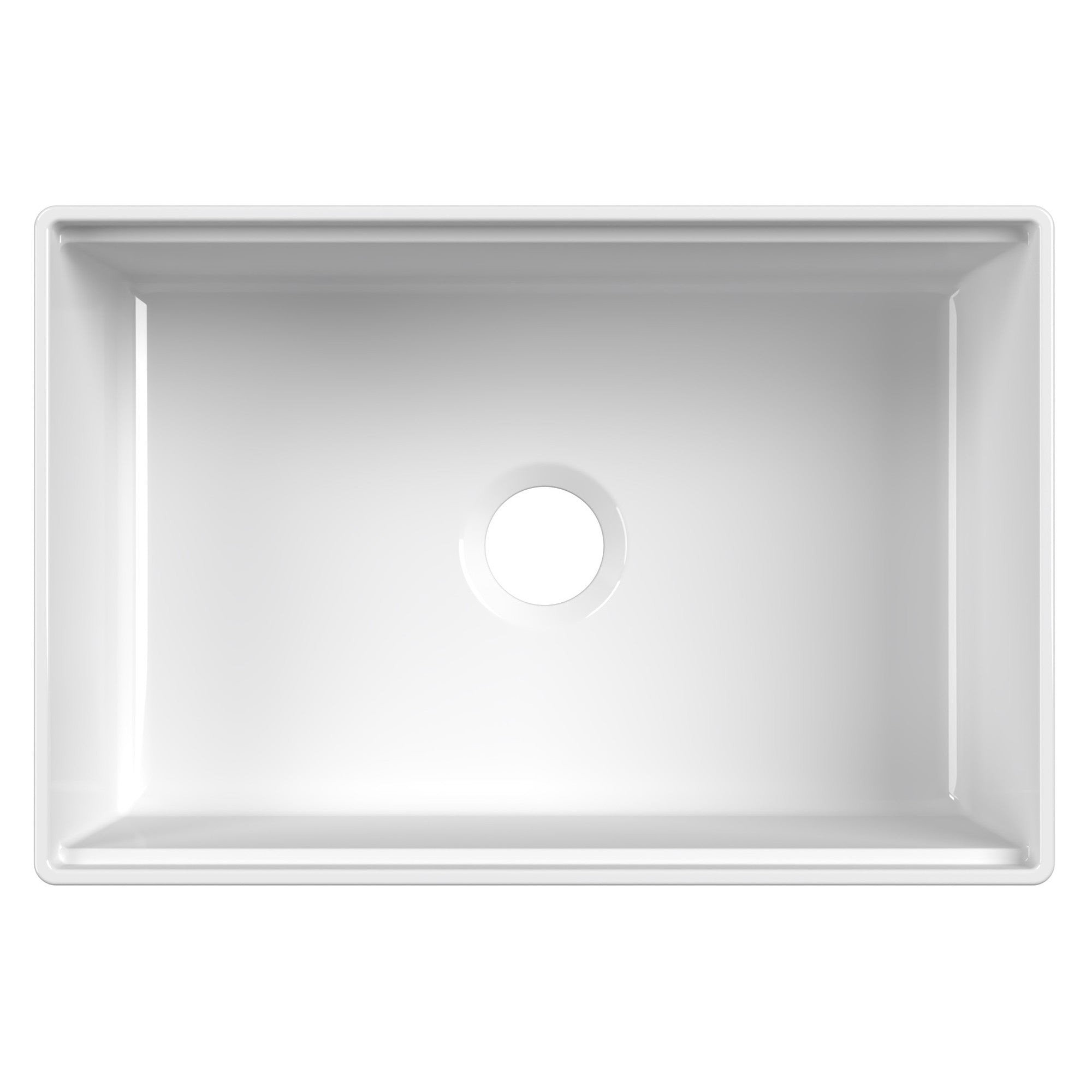 Ruvati Fiore 27" Fireclay Workstation Farmhouse Sink, White, RVL2781WH Product Image