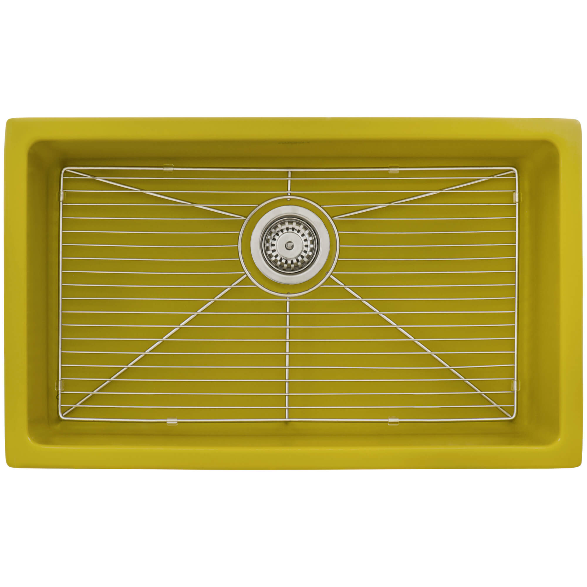 Alternative View of Ruvati Fiamma 30-inch Fireclay Undermount / Drop-in Topmount Kitchen Sink Single Bowl, Yellow, Tuscan Yellow, RVL3030YL