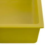 Ruvati Fiamma 30-inch Fireclay Undermount / Drop-in Topmount Kitchen Sink Single Bowl, Yellow, Tuscan Yellow, RVL3030YL