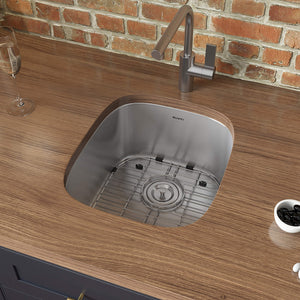 Alternate Image for Ruvati Parmi 16" Undermount Rectangle Stainless Steel Bar/Prep Sink, 16 Gauge, RVM4110