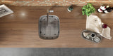 Alternative View of Ruvati Parmi 16" Undermount Rectangle Stainless Steel Bar/Prep Sink, 16 Gauge, RVM4110