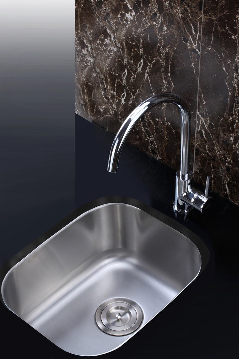 Alternative View of Ruvati Parmi 16" Undermount Rectangle Stainless Steel Bar/Prep Sink, 16 Gauge, RVM4110