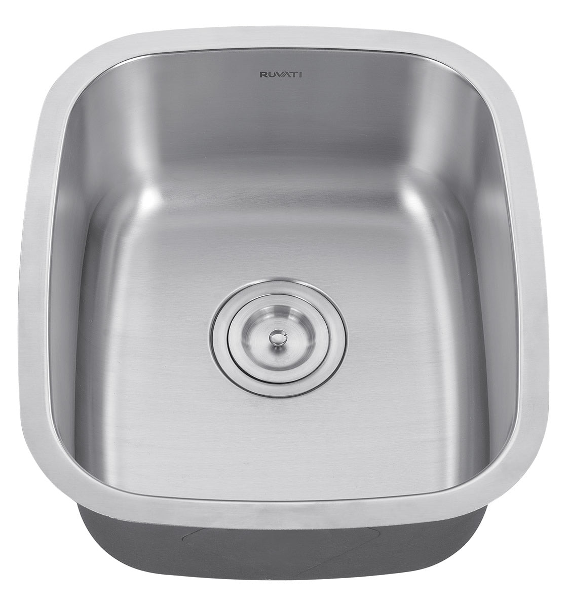 Alternative View of Ruvati Parmi 16" Undermount Rectangle Stainless Steel Bar/Prep Sink, 16 Gauge, RVM4110