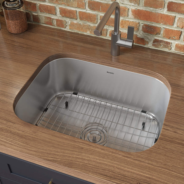 Main Image of Ruvati Parmi 23" Undermount Stainless Steel Kitchen Sink, 16 Gauge, RVM4132