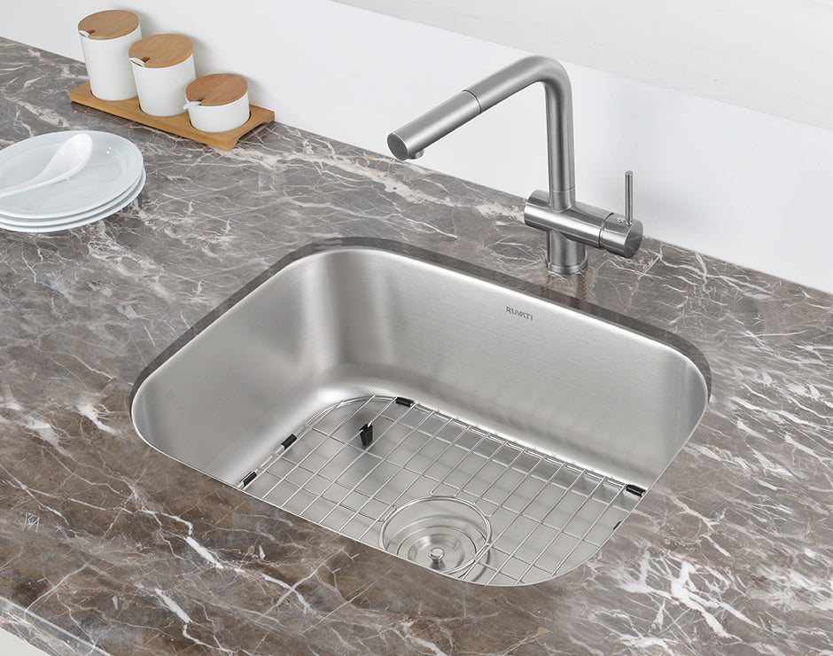 Alternative View of Ruvati Parmi 23" Undermount Stainless Steel Kitchen Sink, 16 Gauge, RVM4132