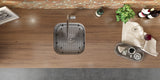 Alternative View of Ruvati Parmi 16" Undermount Square Stainless Steel Bar/Prep Sink, 16 Gauge, RVM4138