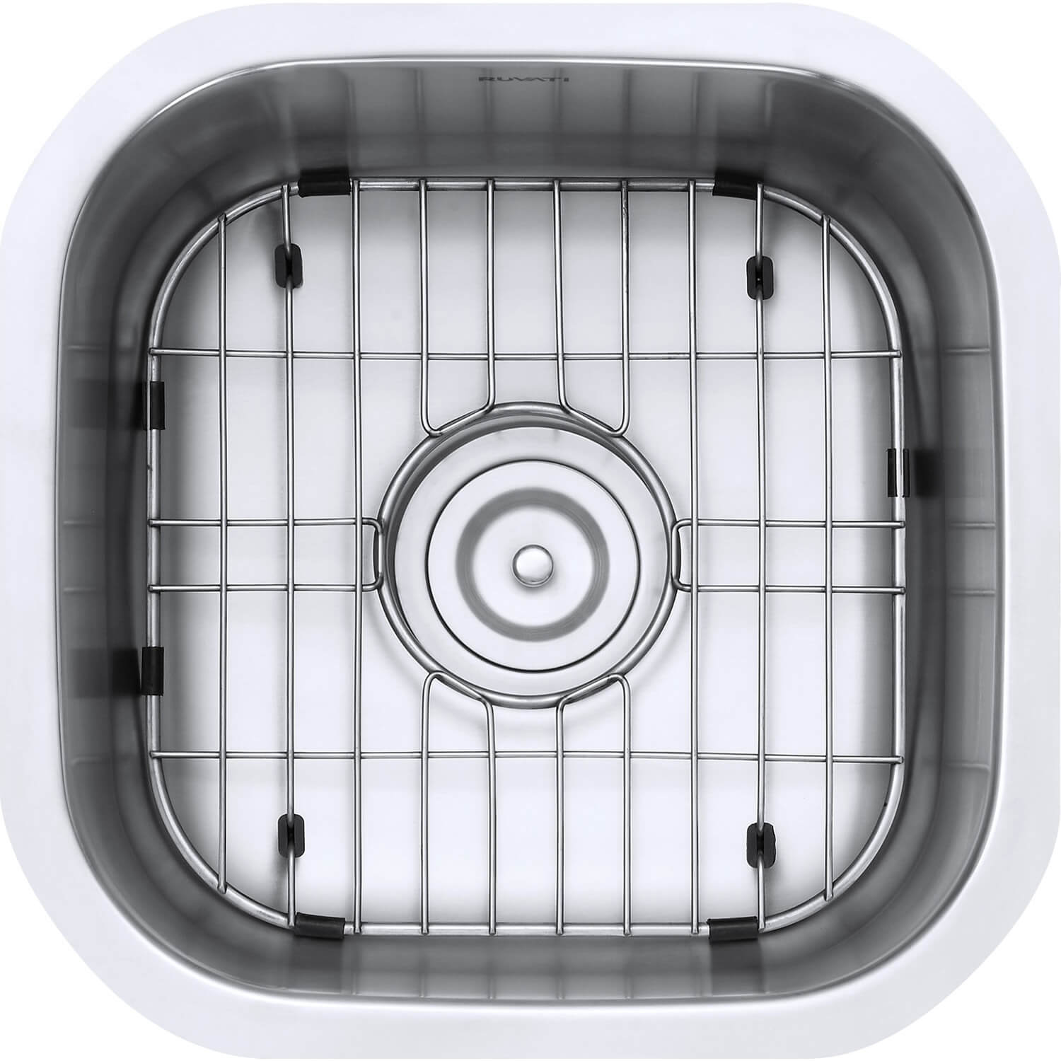Alternative View of Ruvati Parmi 16" Undermount Square Stainless Steel Bar/Prep Sink, 16 Gauge, RVM4138