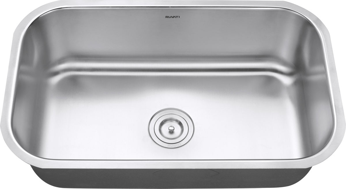 Alternative View of Ruvati Parmi 30" Undermount Stainless Steel Kitchen Sink, 16 Gauge, RVM4250