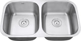 Alternative View of Ruvati Parmi 32" Undermount Stainless Steel Kitchen Sink, 50/50 Double Bowl, 16 Gauge, RVM4300