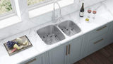 Alternative View of Ruvati Parmi 32" Undermount Stainless Steel Kitchen Sink, 60/40 Double Bowl, 16 Gauge, RVM4310