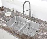 Alternative View of Ruvati Parmi 32" Undermount Stainless Steel Kitchen Sink, 50/50 Low Divide Double Bowl, 16 Gauge, RVM4350
