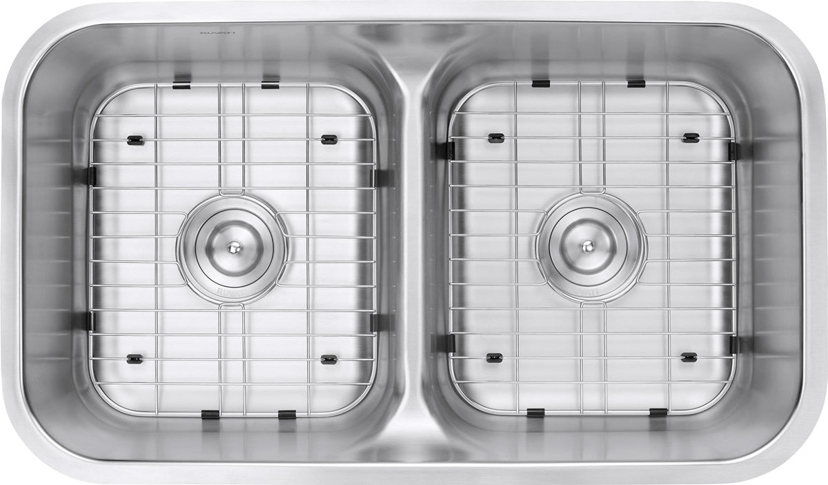 Alternative View of Ruvati Parmi 32" Undermount Stainless Steel Kitchen Sink, 50/50 Low Divide Double Bowl, 16 Gauge, RVM4350