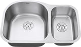 Alternative View of Ruvati Parmi 32" Undermount Stainless Steel Kitchen Sink, 60/40 Double Bowl, 16 Gauge, RVM4400