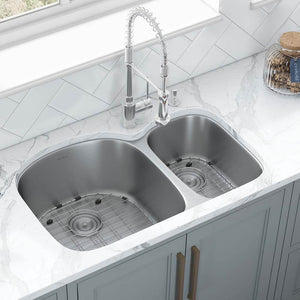 Alternate Image for Ruvati Parmi 32" Undermount Stainless Steel Kitchen Sink, 60/40 Double Bowl, 16 Gauge, RVM4400