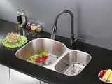 Alternative View of Ruvati Parmi 34" Undermount Stainless Steel Kitchen Sink, 60/40 Double Bowl, 16 Gauge, RVM4600