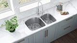Alternative View of Ruvati Parmi 34" Undermount Stainless Steel Kitchen Sink, 60/40 Double Bowl, 16 Gauge, RVM4600