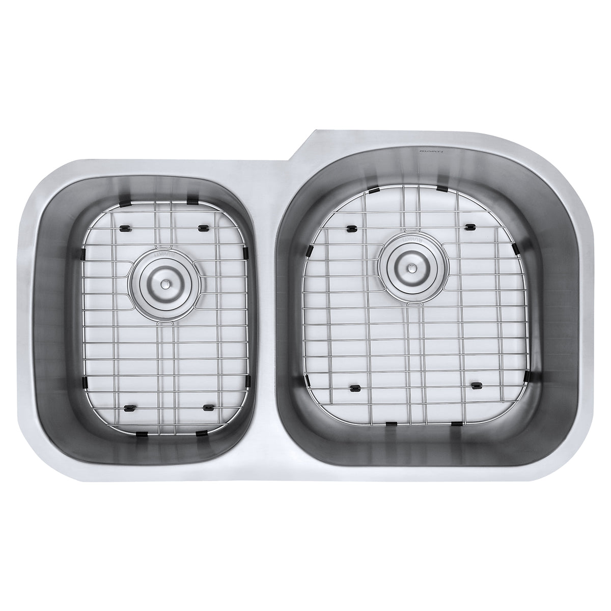 Alternative View of Ruvati Parmi 34" Undermount Stainless Steel Kitchen Sink, 40/60 Double Bowl, 16 Gauge, RVM4605