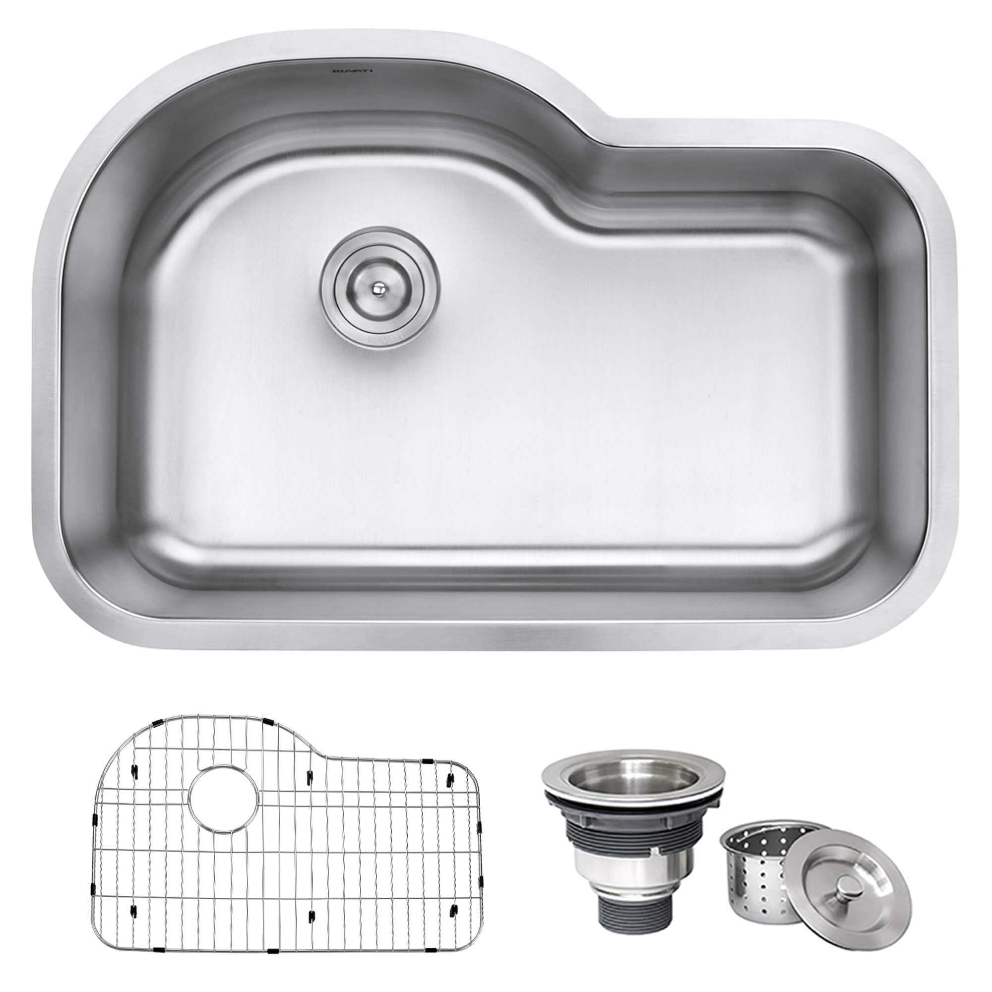 Alternative View of Ruvati Parmi 32" Undermount Stainless Steel Kitchen Sink, 16 Gauge, RVM4700