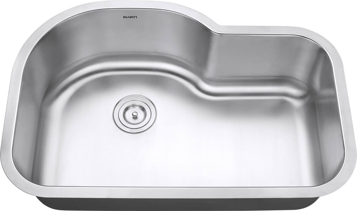 Alternative View of Ruvati Parmi 32" Undermount Stainless Steel Kitchen Sink, 16 Gauge, RVM4700