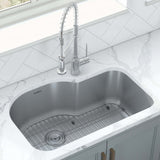 Main Image of Ruvati Parmi 32" Undermount Stainless Steel Kitchen Sink, 16 Gauge, RVM4700