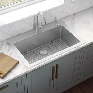 Alternate Image for Ruvati Modena 33" Drop-in Topmount Stainless Steel Kitchen Sink, 16 Gauge, RVM5001