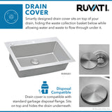 Alternative View of Ruvati Modena 33" Drop-in Topmount Stainless Steel Kitchen Sink, 16 Gauge, RVM5001