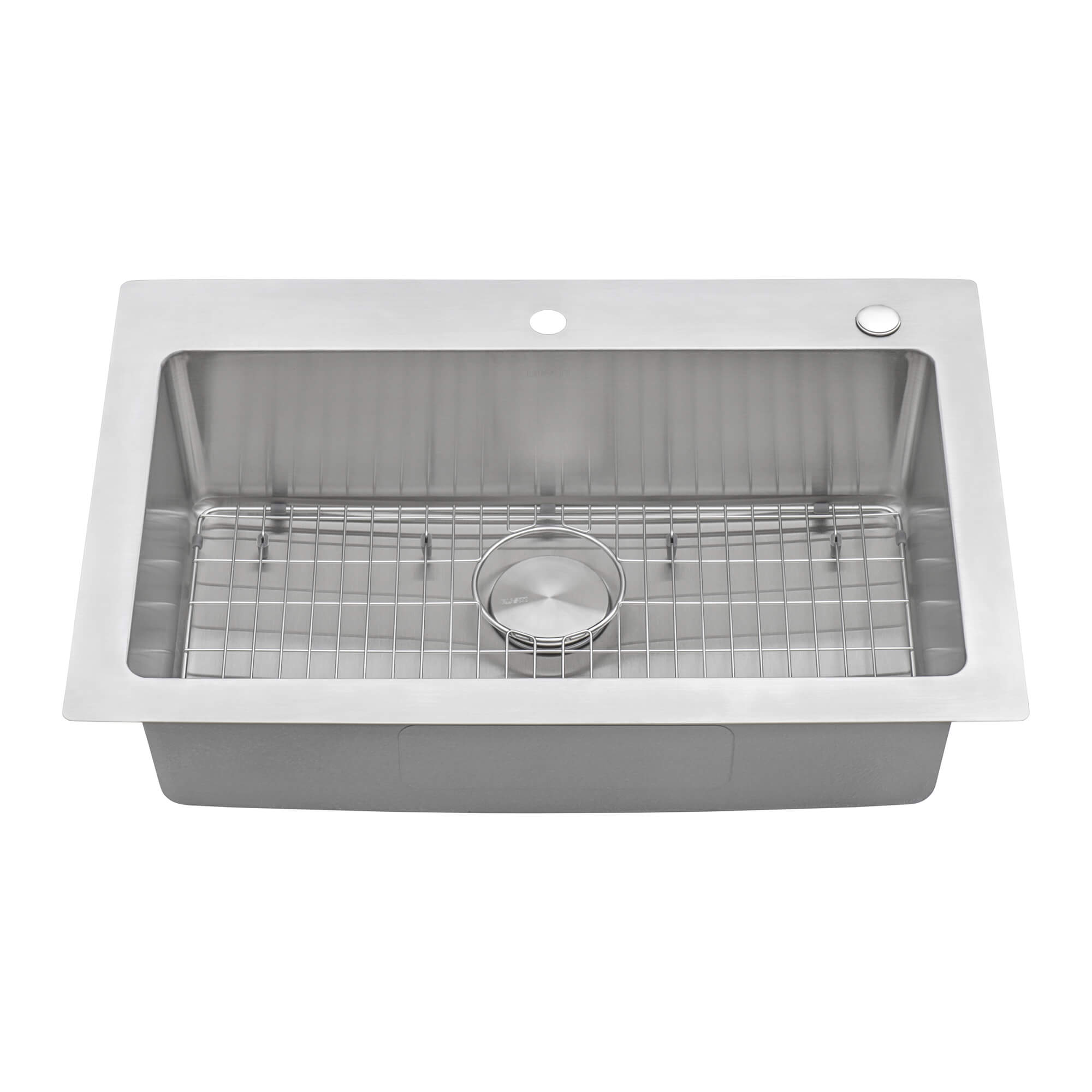 Alternative View of Ruvati Modena 33" Drop-in Topmount Stainless Steel Kitchen Sink, 16 Gauge, RVM5001