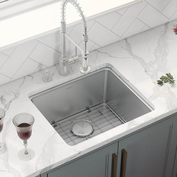 Main Image of Ruvati Modena 20" Undermount Rectangle Stainless Steel Bar/Prep Sink, 16 Gauge, RVM5020