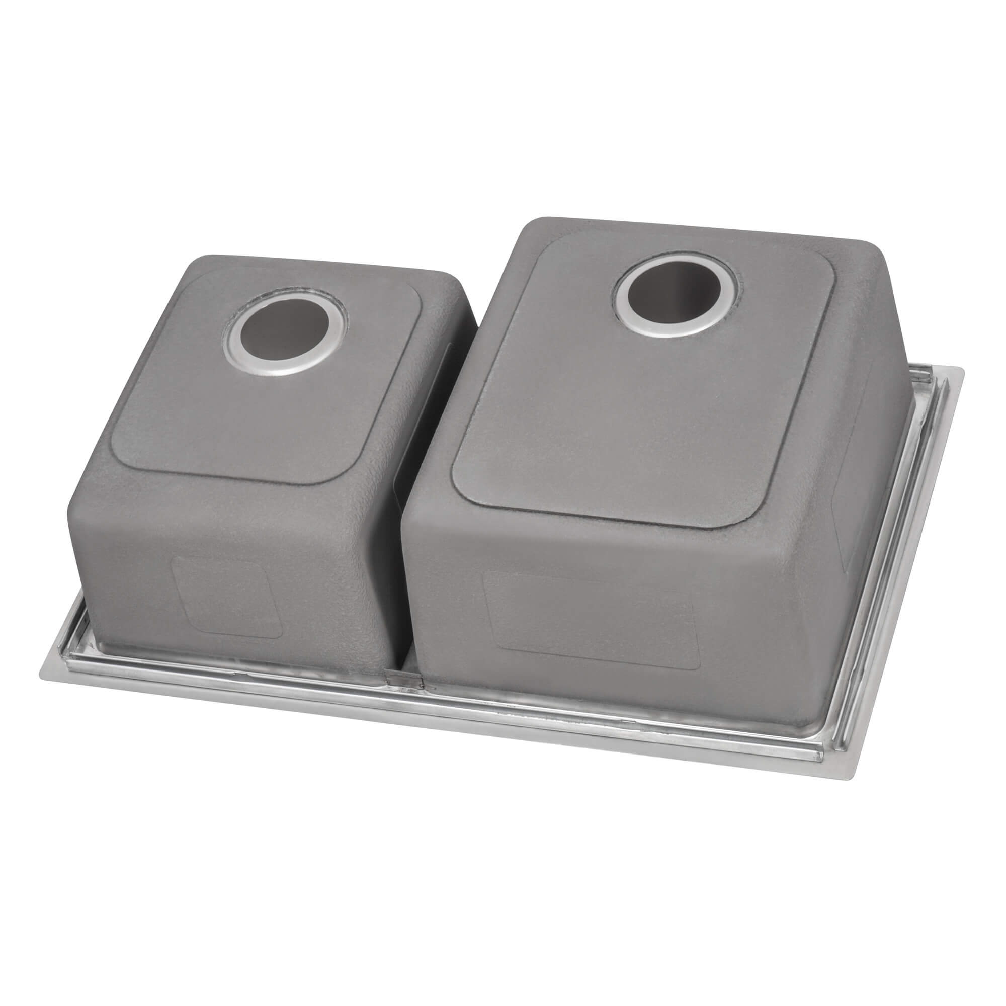 Alternative View of Ruvati Modena 33" Drop-in Topmount Stainless Steel Kitchen Sink, 60/40 Double Bowl, 16 Gauge, RVM5166