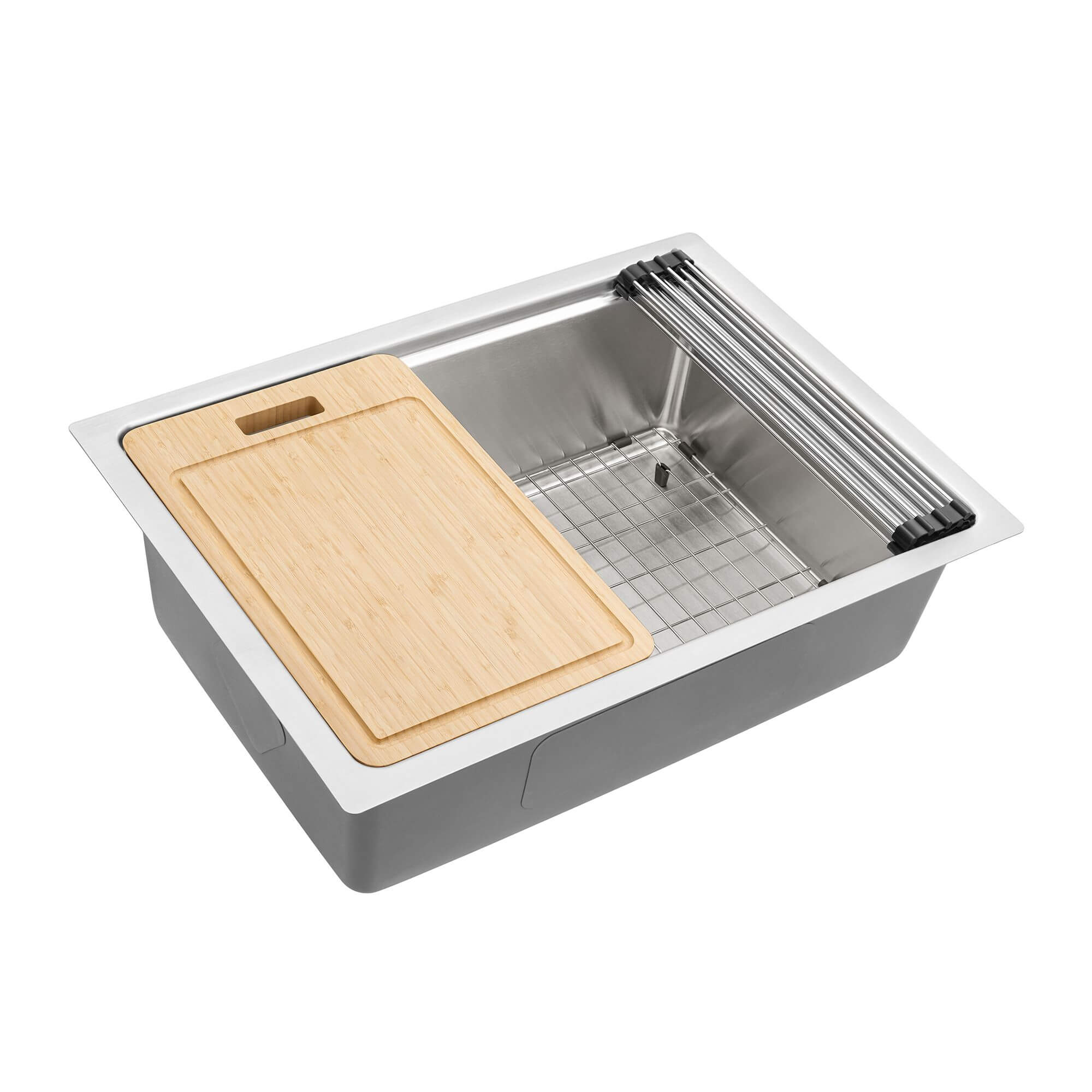 Ruvati Renaro 27" Undermount Stainless Steel Workstation Kitchen Sink, RVM5227
