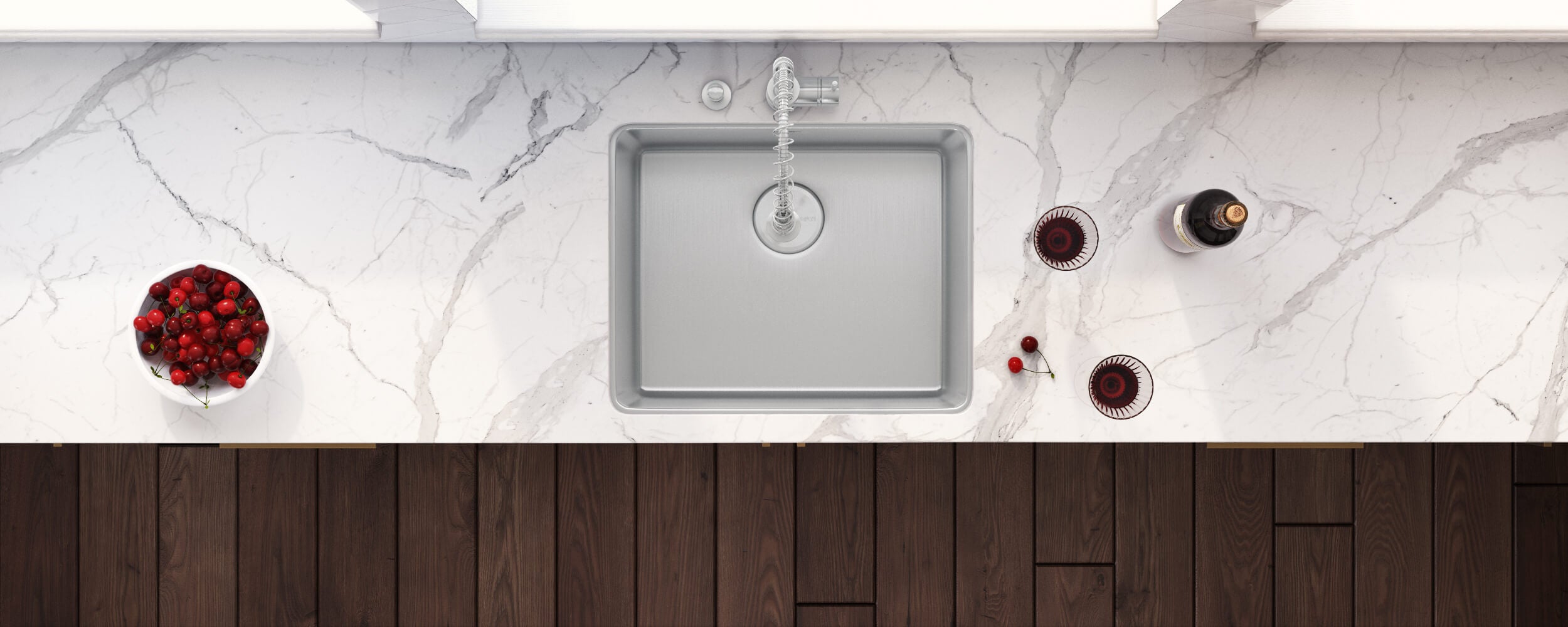 Alternative View of Ruvati Modena 23" Undermount Stainless Steel Kitchen Sink, 16 Gauge, RVM5908